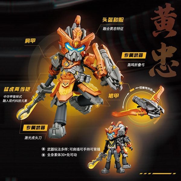 Hero Infinity Armor 19 Huangzhong Battle Suit Hoàng Trung Model Kit Blokees 85030 mô hình lắp ráp đẹp mắt cử động tạo dáng linh hoạt