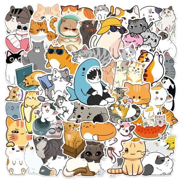  Hình dán sticker những người bạn thú cưng tổng hợp 50 cái Vol 2 