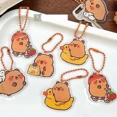 Móc khóa nhựa hình chuột lang nước Capybara Vol 2