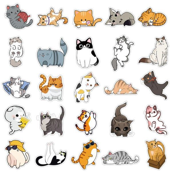  Hình dán sticker những người bạn thú cưng tổng hợp 50 cái Vol 2 
