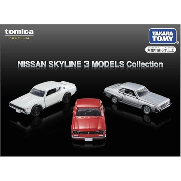 Mô hình Tomica Premium Nissan Skyline 3 Models Collection có màu sắc sắc sỡ