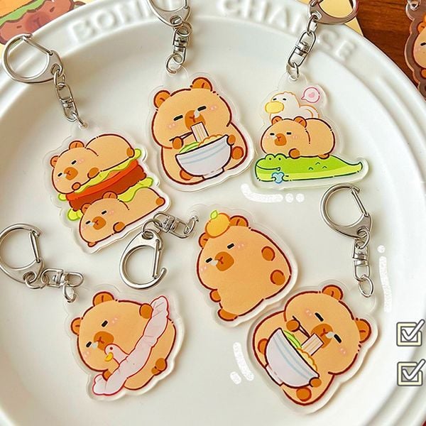 Sở hữu ngay Móc khóa nhựa hình chuột lang nước Capybara Vol 1 thiết kế tinh xảo và đáng yêu