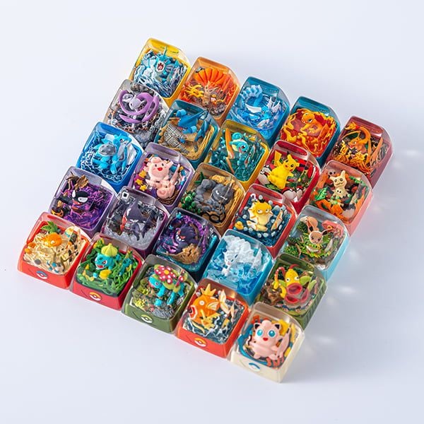  Nút Keycap Artisan Resin Pokemon Terrarium Vol 2 