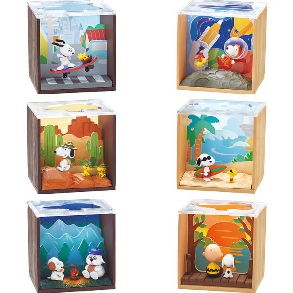  Peanuts Snoopy Scenery Box Blind Box - Mô hình chính hãng Re-Ment 