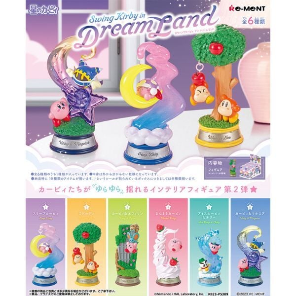 Kirby Swing Kirby in Dream Land Blind Box Mô hình chính hãng Re-Ment mua trang trí trưng bày làm quà tặng sưu tầm