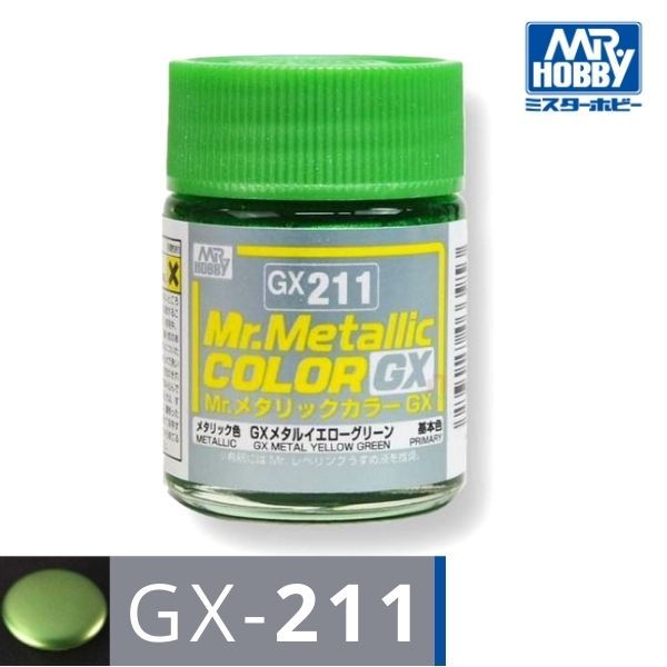  Sơn mô hình Lacquer Mr.Metallic Color GX211 - Yellow Green 