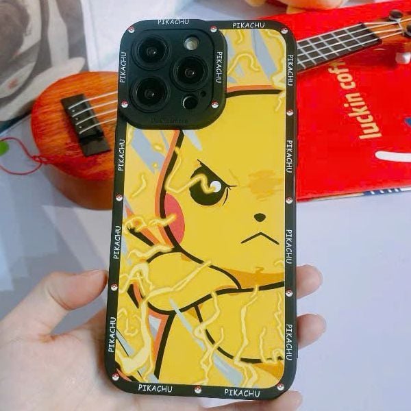  Ốp Điện Thoại iPhone 16 Pro/Pro Max Pokemon Pikachu Phẫn Nộ 