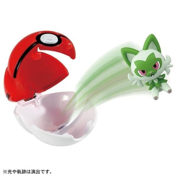 Moncolle PokeDel-Z Sprigatito Poke Ball - Mô hình Pokemon chính hãng Takara Tomy đẹp mắt chất lượng tốt trò chơi giải trí