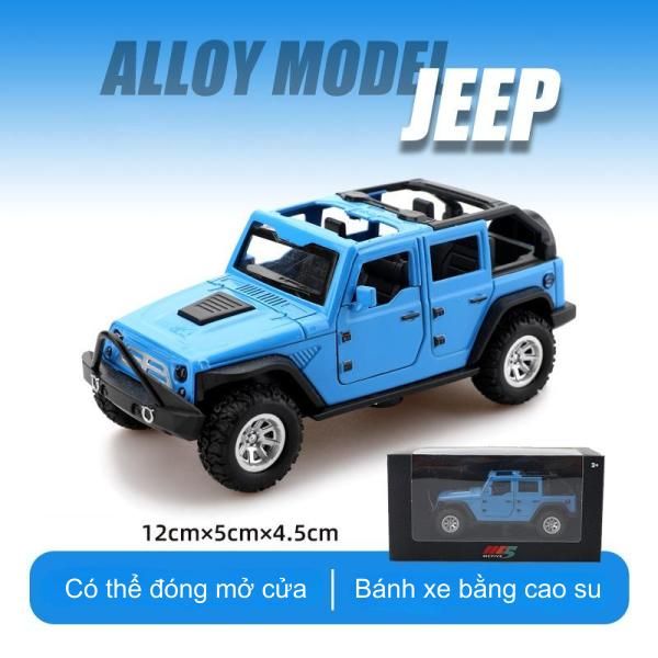  Mô hình xe Rubicon Jeep kim loại 1:36 dây cót MC5 