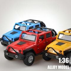 Mô hình xe Rubicon Jeep kim loại 1:36 dây cót MC5