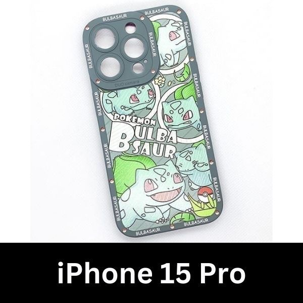  Ốp lưng Pokemon Bulbasaur cao cấp cho iPhone 15/Plus/Pro/Pro Max 