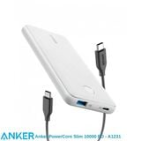  Pin sạc di động Anker PowerCore Slim 10000 PD B2C - UN White Iteration - A1231 