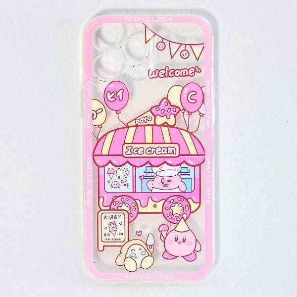 Ốp lưng cho iPhone 13 Pro Pro Max hình Kirby Ice Cream