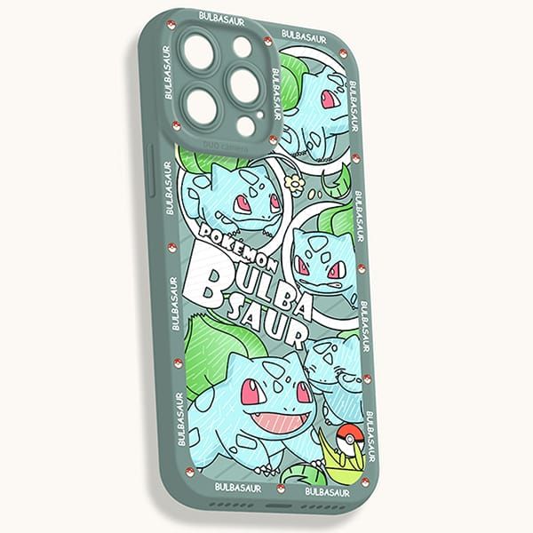  Ốp lưng Pokemon Bulbasaur cao cấp cho iPhone 15/Plus/Pro/Pro Max 