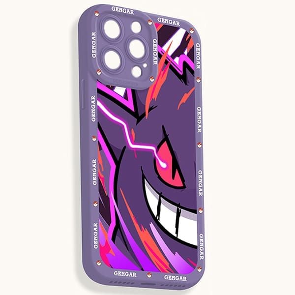  Ốp lưng Pokemon Gengar Face cao cấp cho iPhone 15/Plus/Pro/Pro Max iPhone 16 Pro/Pro Max 