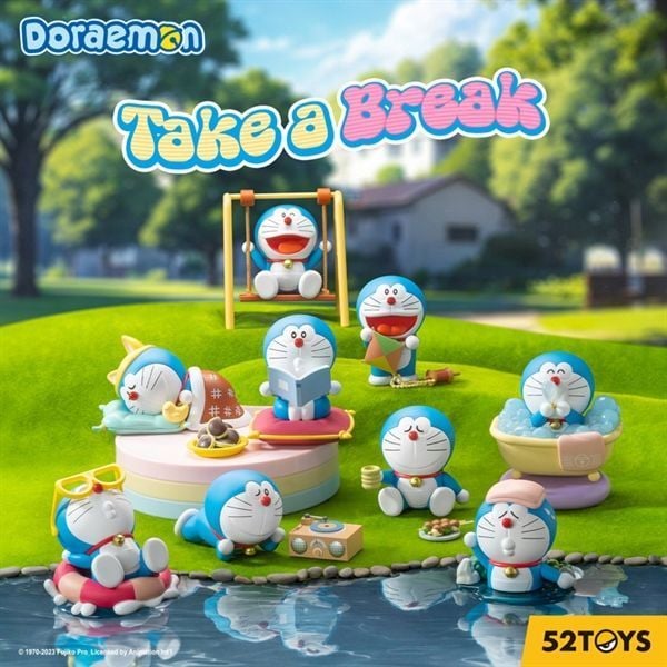 Mô hình Doraemon Take A Break Blindbox 52TOYS hộp mù ngãu nhiên đáng yêu quà tặng sinh nhật kỉ niệm dịp đặc biệt