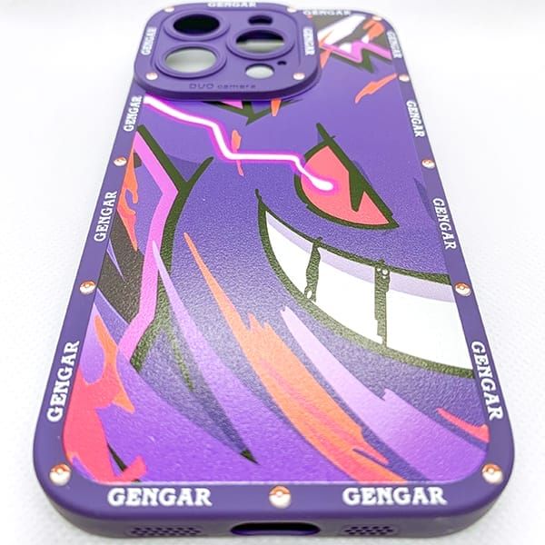  Ốp lưng Pokemon Gengar Face cao cấp cho iPhone 15/Plus/Pro/Pro Max iPhone 16 Pro/Pro Max 