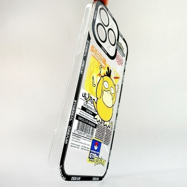  Ốp lưng trong suốt hình Psyduck Vịt bối rối cho iPhone 14 Pro/Pro Max 