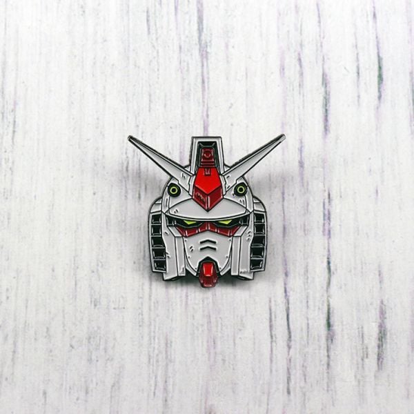 Huy hiệu kim loại cài áo hình đầu Gundam RX-78-2