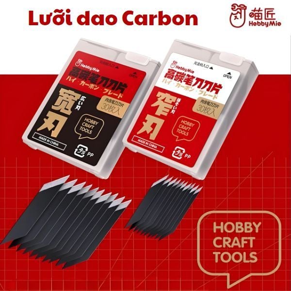 Bộ 30 lưỡi dao gọt mô hình carbon thay thế Hobby Mio 