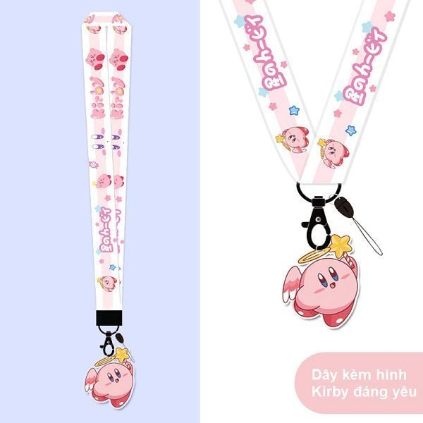 Dây strap đeo điện thoại Hoshi no Kirby bằng lụa