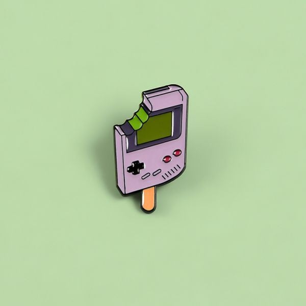  Pin kim loại cài áo GameBoy Ice Cream 