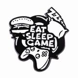  Huy hiệu pin cài áo Icon Gamer Never Sleep Eat Sleep Game 