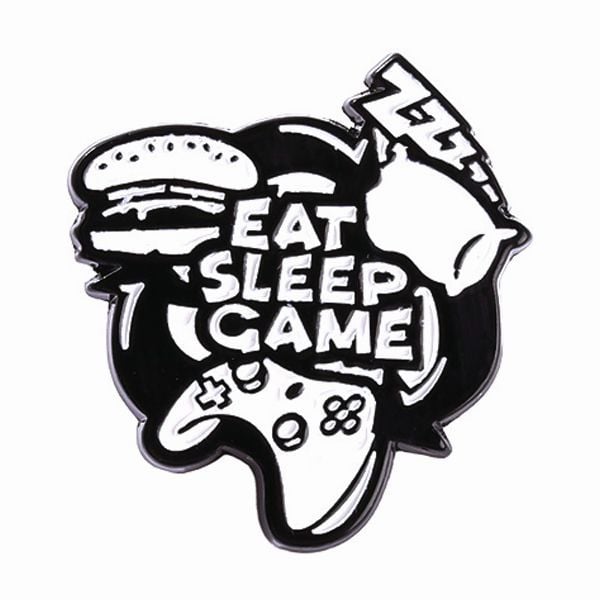 Huy hiệu pin cài áo Icon Gamer Eat Sleep Game