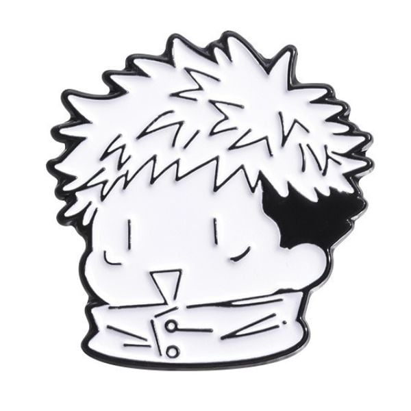 Cửa hàng bán Pin cài kim loại manga anime Jujutsu Kaisen Chibi Black White giá tốt