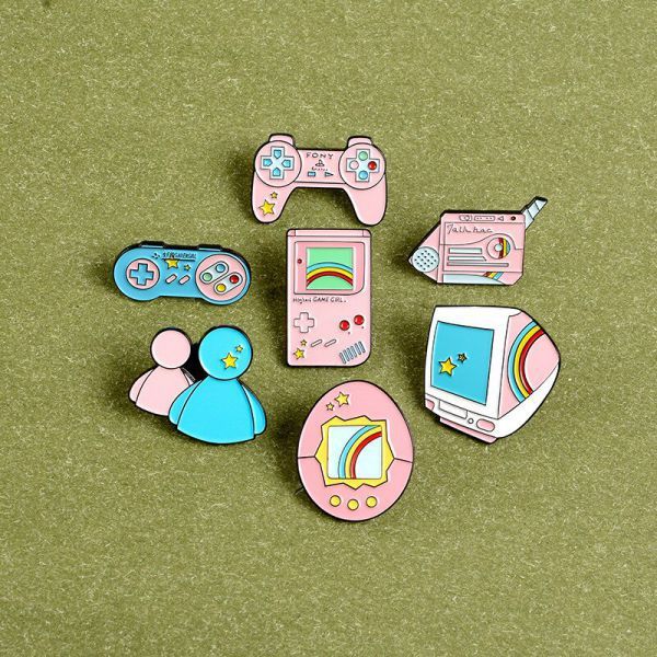  Pin huy hiệu kim loại cài áo Game Retro 90 