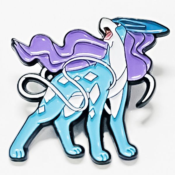 Huy hiệu pin kim loại Pokemon Suicune phụ kiện trang trí ship COD CPN toàn quốc