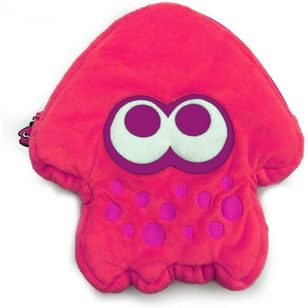 HORI SPLATOON 2 SQUID PLUSH POUCH (NEON PINK)