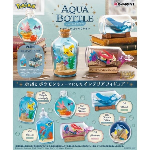  Pokemon Aqua Bottle Collection - Mô hình chính hãng Rement (Random) 