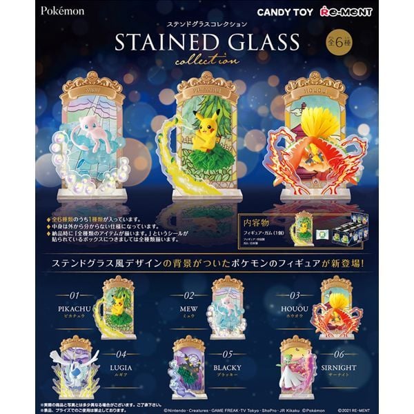 Pokemon Stained Glass Collection - Mô hình chính hãng Rement (Random)