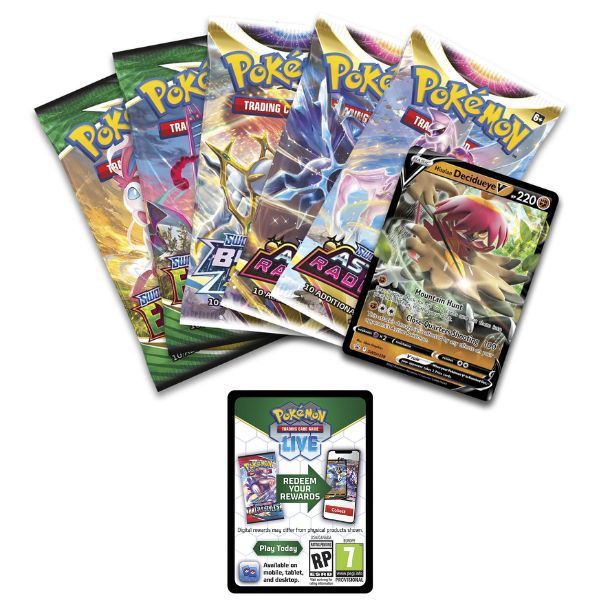  PT84 - Thẻ bài Pokemon TCG Divergent Powers Tin Hisuian Decidueye V 