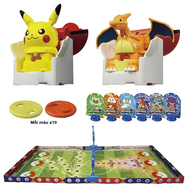 Đồ chơi bắn đĩa Pokemon Ultimate Match 01 Pikachu vs Charizard Starter Set