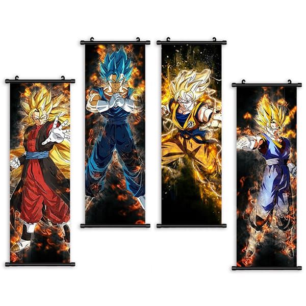  Poster vải tranh cuộn anime game Dragon Ball 