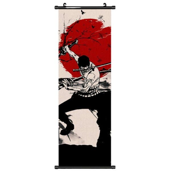  Poster vải tranh cuộn anime game One Piece phong cách Nhật 