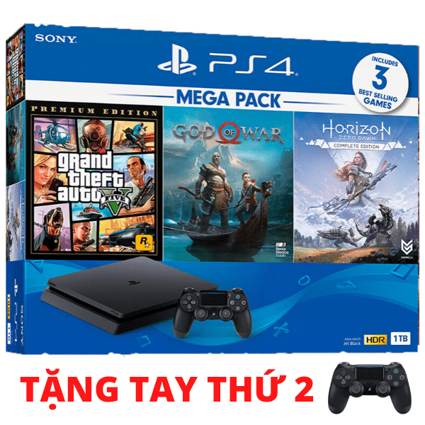  PlayStation 4 Slim Ổ Cứng 1TB - CUH-2218 (JET BLACK) - Chính Hãng Sony Việt Nam 