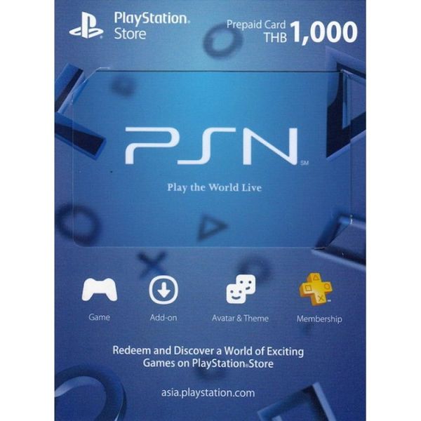PSN PREPAID CARD 1000 BAHT ASIA  THAILAND
