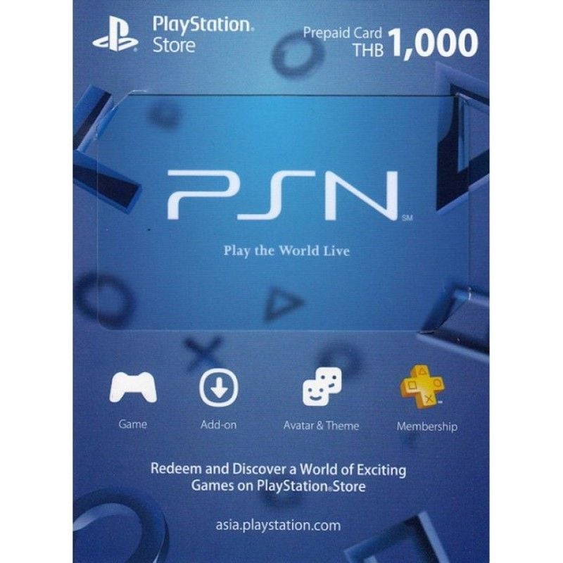  Thẻ PSN giá rẻ 1000 Baht - Nạp tiền cho tài khoản ASIA / Thái Lan 