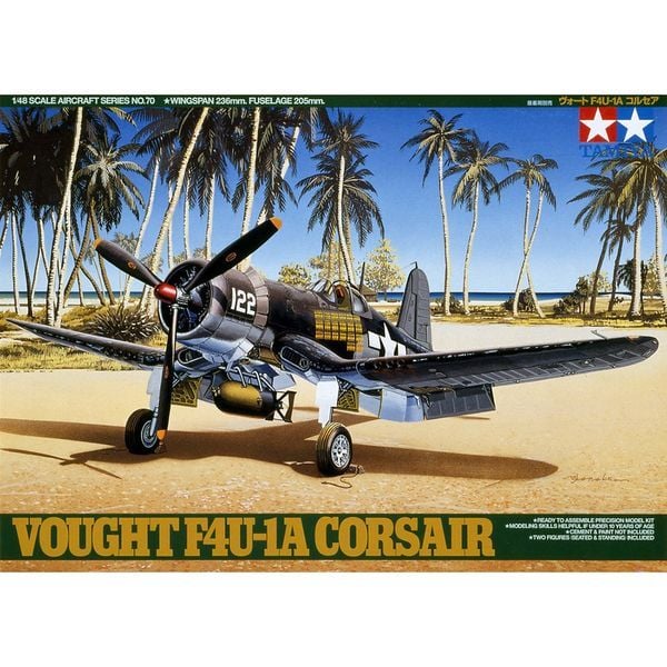 Mô hình quân sự máy bay chiến đấu Vought F4U-1A Corsair 1 48 Tamiya 61070 chính hãng Nhật Bản chất lượng tốt độ chi tiết cao