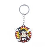  Móc khóa kim loại One Piece xoay tròn 