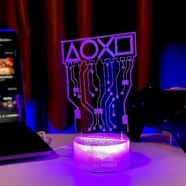 Đèn LED RGB trang trí bàn Gaming Icon PlayStation tặng kèm remote - PlayStation Plus