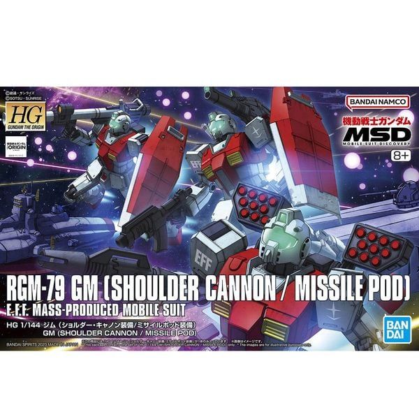  RGM-79 GM Shoulder Cannon / Missile Pod - HG 1/144 Gundam the Origin MSD 