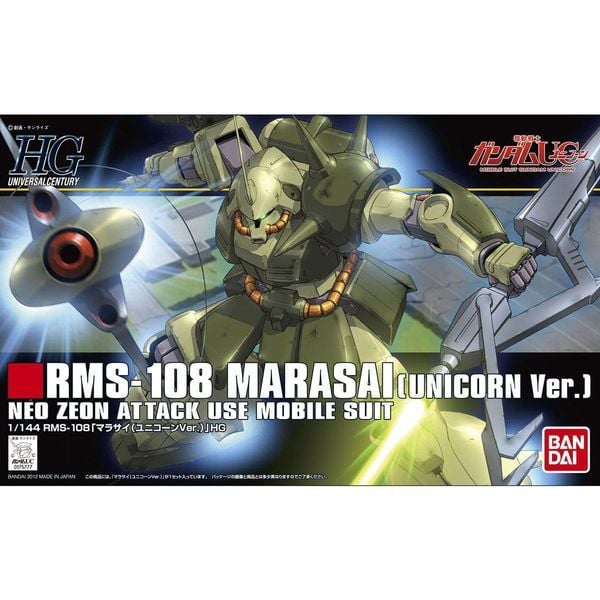  RMS-108 Marasai - Unicorn Ver - HGUC - 1/144 - Mô hình Gundam chính hãng Bandai 