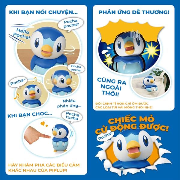  Hey HelloPocha - Piplup Pokemon Talking Figure 