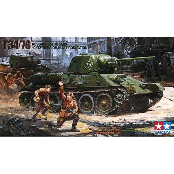 Russian T34/76 Tank ChTZ Version 1943 Production 1/35 - Mô hình Tamiya 35149 chính hãng