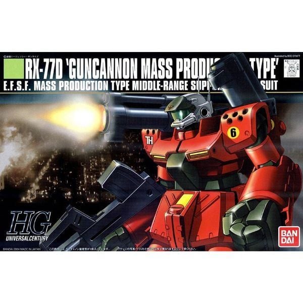 RX-77D Guncannon Mass Production Type HGUC 1/144 Mô hình Gundam chính hãng Bandai