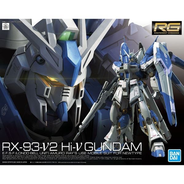  RX-93-ν2 Hi-Nu Gundam - Hi vGundam - RG - 1/144 - Mô hình Gunpla chính hãng Bandai 